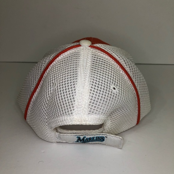 Florida Marlins Baseball Red Strap Back Cap Hat OS - Picture 3 of 5